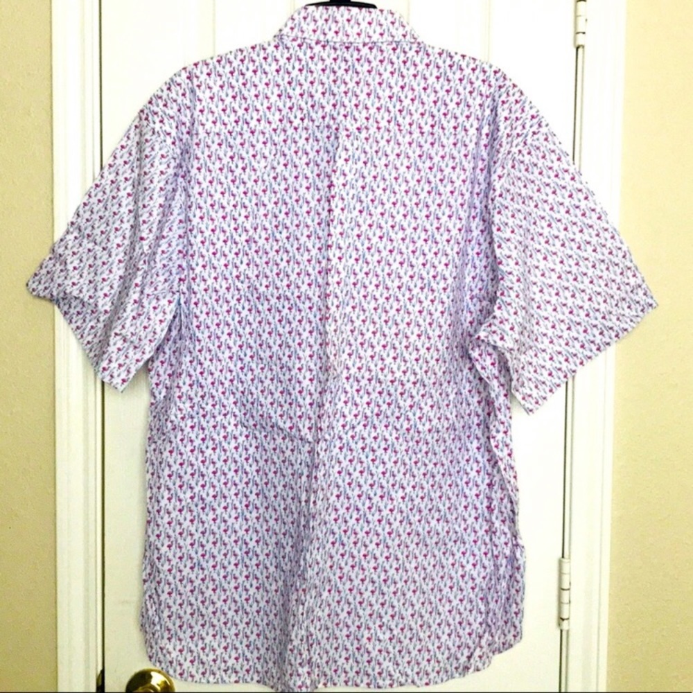 Jos.A.Bank Tailored Ss Button-Down Flamingo Shirt - image 6